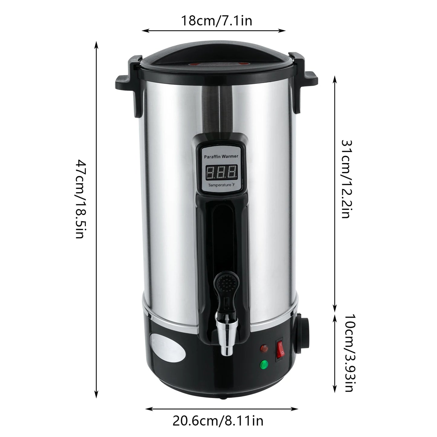 10.8L Wax Melter for Candle Making Wax Warmer Machine Large Electric Wax Melting Pot with Heating Spout