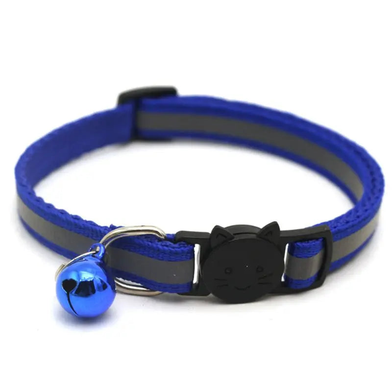 12 Pcs Adjustable Pet Dog Cat Collar Reflective Breakaway Buckles with Bell Colorful for Kitten or Puppy Chihuahua Bulldog Leash