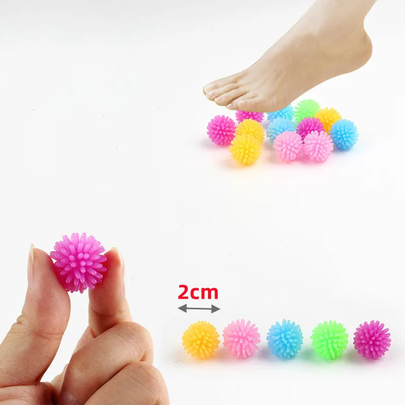 12PCS TPR Bayberry Ball Hedgehog Mini Massage Ball For Yoga Foot Massage Ball Vent Decompression Soft Squishy Squeeze Fidget Toy