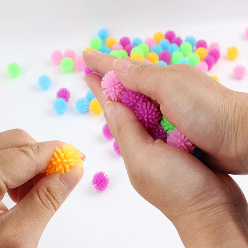 12PCS TPR Bayberry Ball Hedgehog Mini Massage Ball For Yoga Foot Massage Ball Vent Decompression Soft Squishy Squeeze Fidget Toy