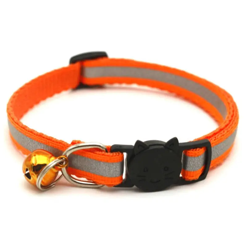 12 Pcs Adjustable Pet Dog Cat Collar Reflective Breakaway Buckles with Bell Colorful for Kitten or Puppy Chihuahua Bulldog Leash