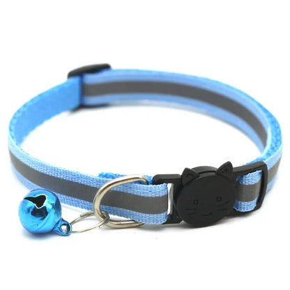 12 Pcs Adjustable Pet Dog Cat Collar Reflective Breakaway Buckles with Bell Colorful for Kitten or Puppy Chihuahua Bulldog Leash