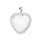 10pc/lot Heart Set With Rhinestones Necklace Pendant Setting Cabochon Cameo Base Tray Bezel Blank DIY Jewelry Making Findings