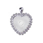 10pc/lot Heart Set With Rhinestones Necklace Pendant Setting Cabochon Cameo Base Tray Bezel Blank DIY Jewelry Making Findings
