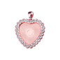 10pc/lot Heart Set With Rhinestones Necklace Pendant Setting Cabochon Cameo Base Tray Bezel Blank DIY Jewelry Making Findings