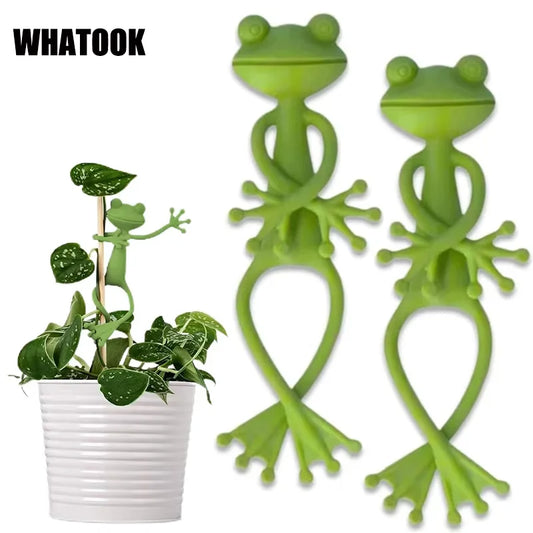 1/2/5 Pcs Frog Shaped Plant Tie Reusable Cable Wire Garden Plant Vine Flower Vegetable Clip Adjustable Flexible Supporter